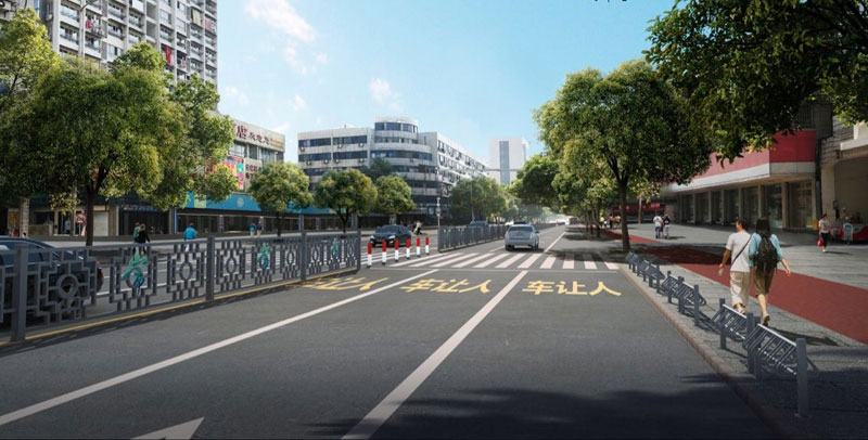 常山县城道路白改黑及人行道改造